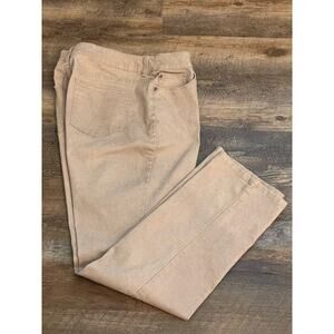 Chico's Platinum Denim jean Pink Rose Gold 2.5  large 14  ultimate fit slim leg